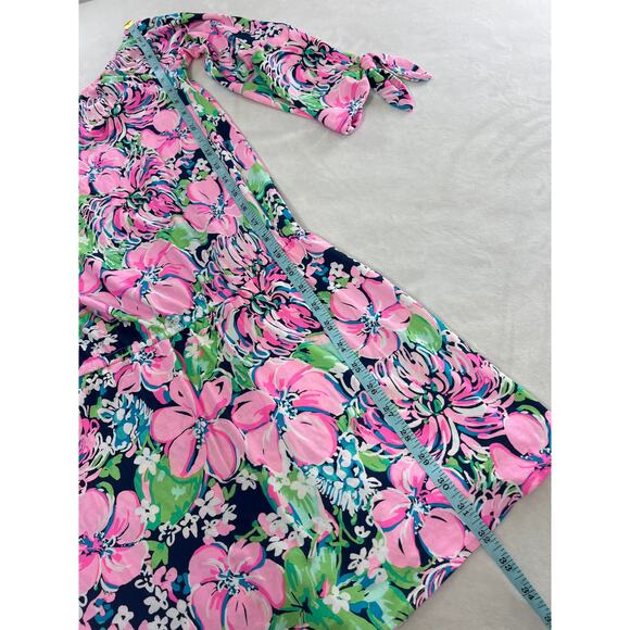 Lilly Pulitzer Lana Skort Romper Off the Shoulder Pink Multi Paradise Found S - Picture 10 of 11